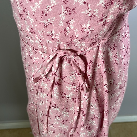 Reformation pink ditsy floral print longsleeve dress 6 coquette feminine brunch - Picture 13 of 16